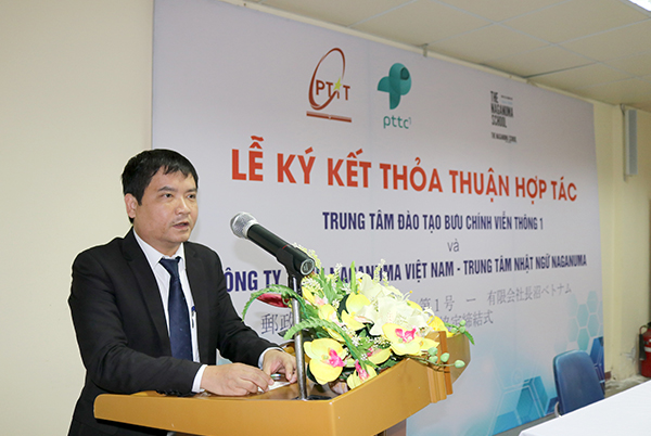 PGS.TS Đặng Hoài Bắc, Giám đốc Học viện Công nghệ Bưu chính Viễn thông phát biểu tại buổi Lễ