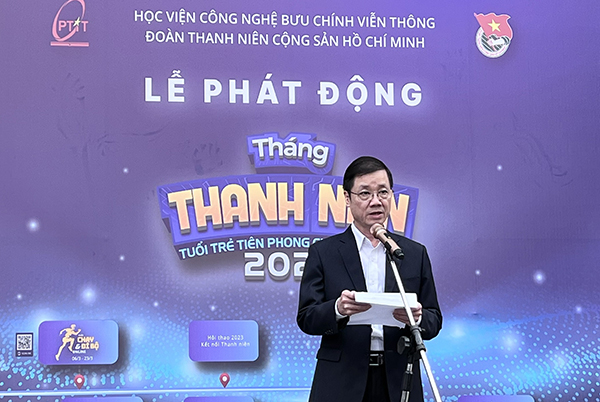 TS. Vũ Tuấn Lâm, Phó Giám đốc Học viện phát biểu tại buổi Lễ phát động